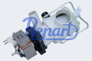 afløbspumpe til vølund, med bøjle for trævlesi