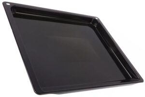 bageplade sort emalje 455x375mm bsh