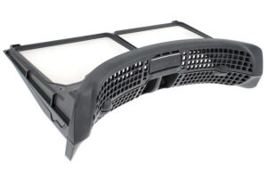 fnugfilter i døråbning grå