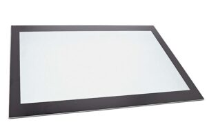 inderglas for ovnlåge med sort ramme