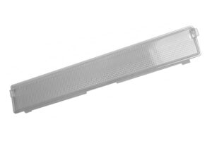lampeglas 375x60mm i mønstret plast