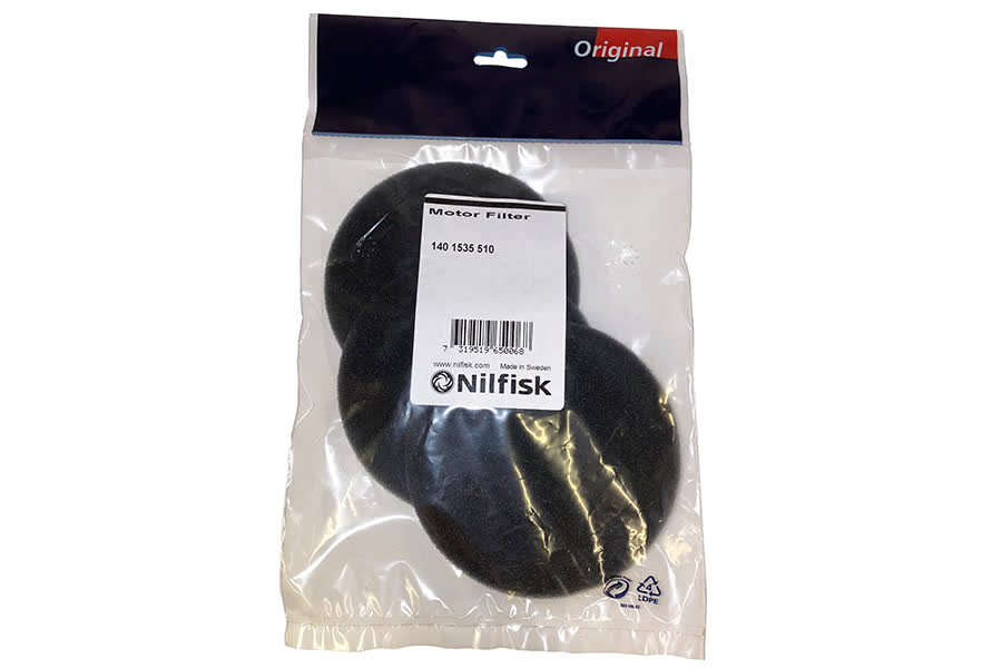 nilfisk motorfilter sort skum Ø110mm