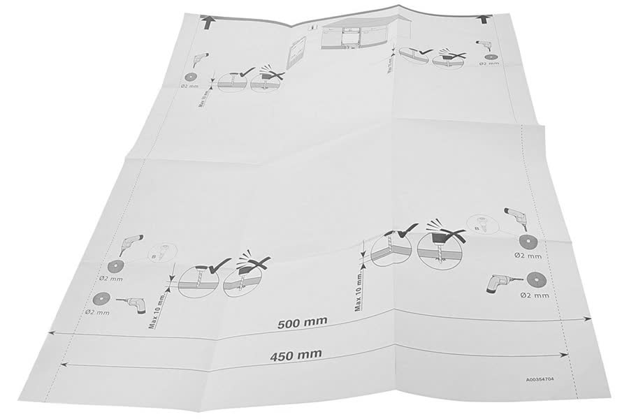 skabelon ikea fastmonteret låge