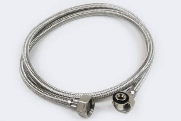 stålarmeret slange 3/4" 1,5m vinkel