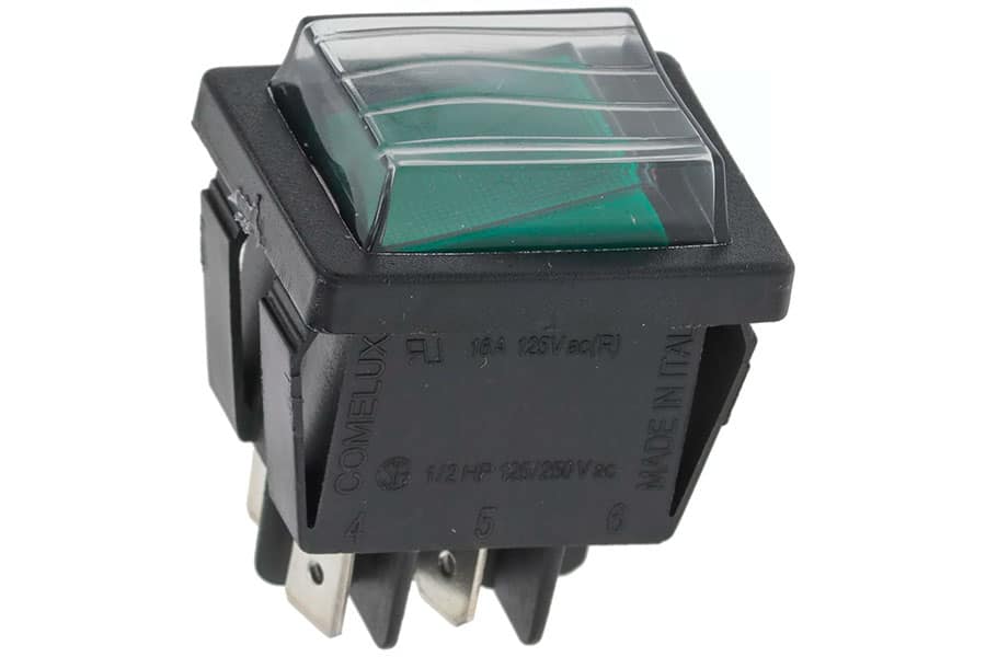 vippeafbryder sort/grøn 30x22mm stænktæt