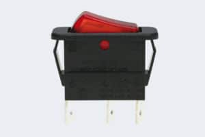 vippeafbryder sort/rød 30x11mm 4,8mm ben