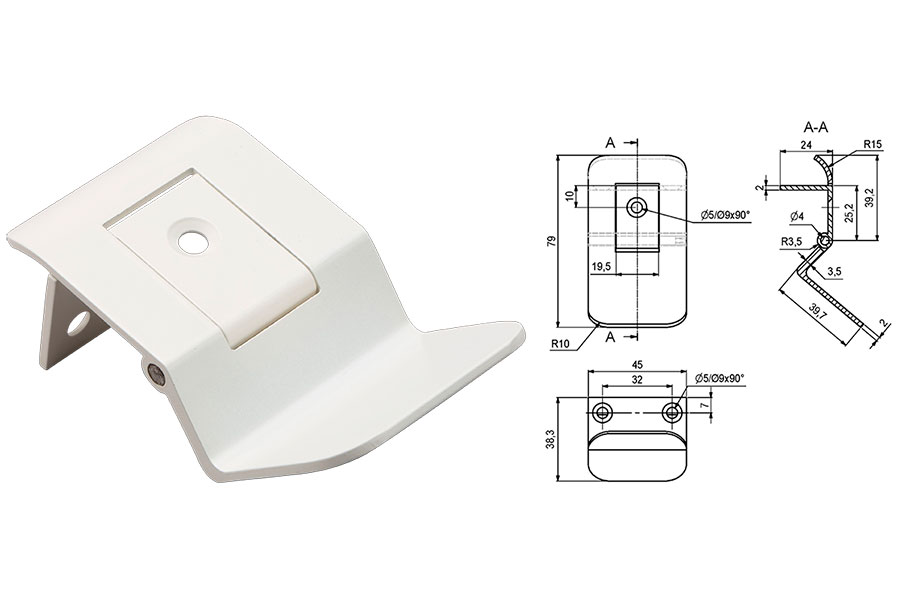 fodpedal universal hvid